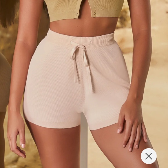 oh Polly ribbed mini shorts - Picture 1 of 3